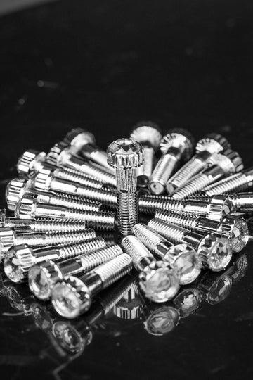 Crystal Shiny Screws for Dodge Dakota R/T Wheels with rhinestones for custom-forged 6 lug rims in 17-26 inch sizes.